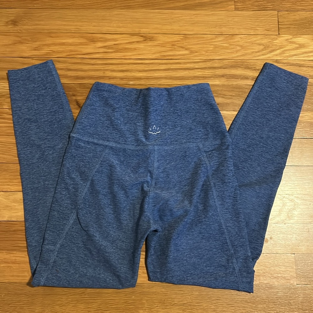 Beyond Yoga heathered spacedye Blue high rise Leggings Small